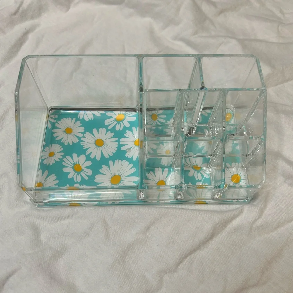Sorbus Mini Organizer With 9 Slots- Daisy Print